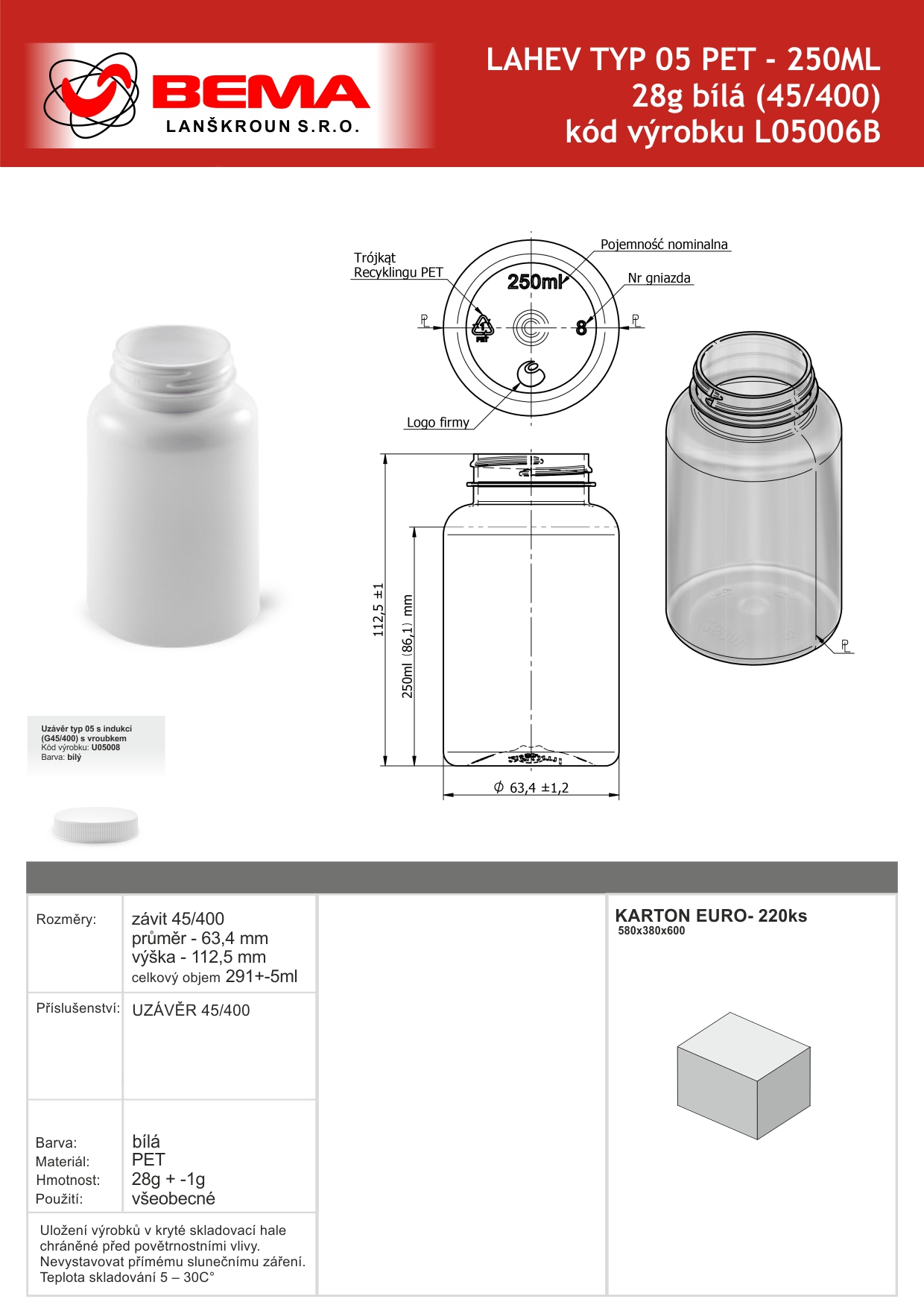 Lahev Typ 05_ PET 250ml 45-400 14-10-2025